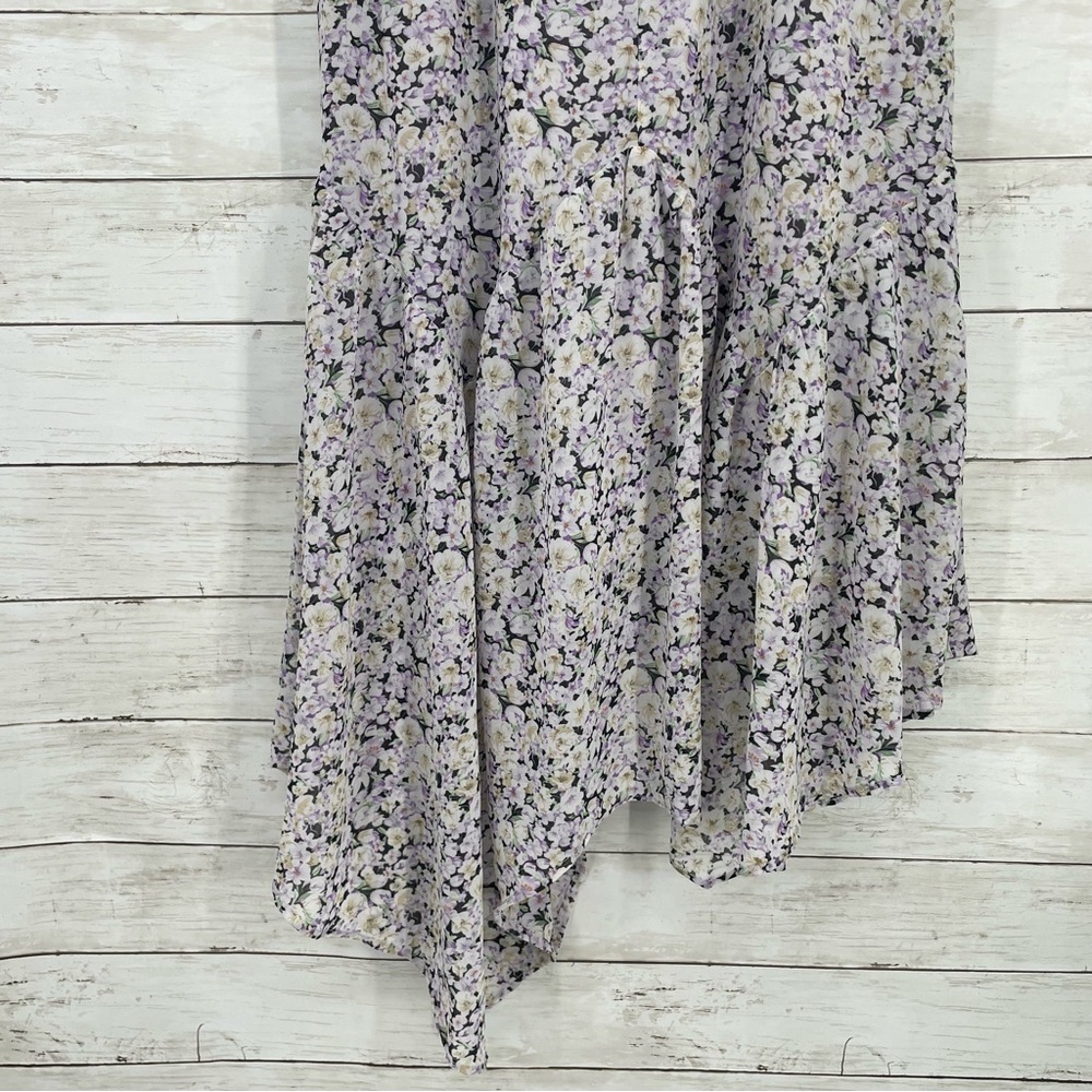 ASTR the label‎ Micalela Floral Puff Sleeve Asymmetrical Midi Dress Size XS - Picture 11 of 16